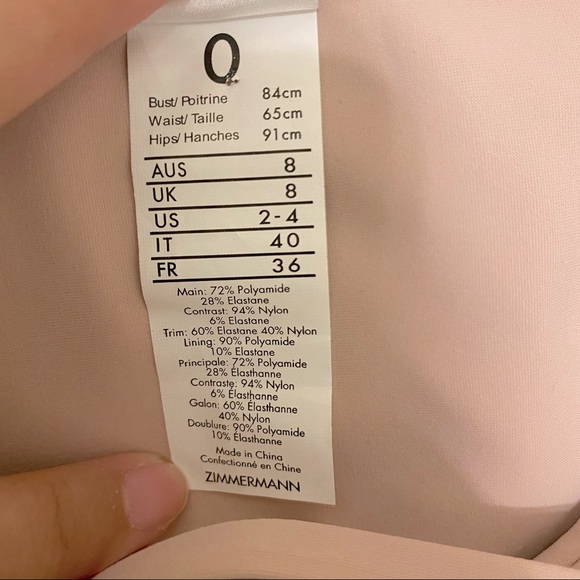 Zimmermann bayou ruffled one piece pink blush swim 0 New - Picture 7 of 9